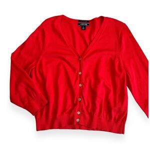 Lands End Button Up Cardigan Sweater